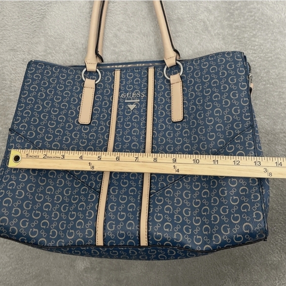 Guess Blue and Tan Tote Bag - Picture 6 of 15